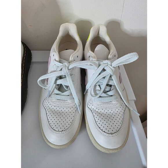 Madewell x VejaTM Vegan Leather V-10 Sneakers in Pastel Neon Colorblock US 5 - Picture 4 of 11